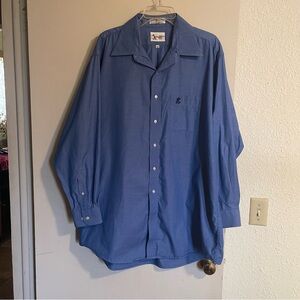 Disney Men's Casual Blue Button-Down Shirt
